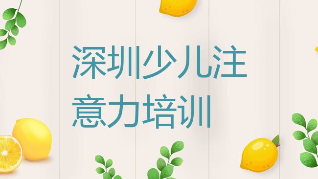 深圳龙华区孩子注意力训练培训机构
