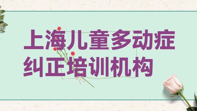 十大上海松江区儿童多动症纠正学校速成班排行榜