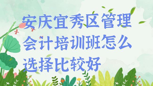 十大安庆宜秀区管理会计培训班怎么选择比较好排行榜
