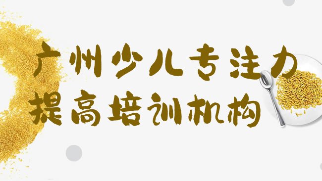 广州少儿专注力提高培训机构