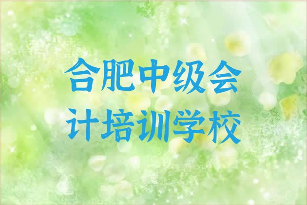 十大合肥瑶海区中级会计学校培训哪里好排行榜