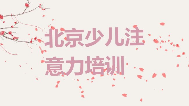 北京儿童注意力训练培训机构