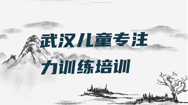 儿童专注力训练