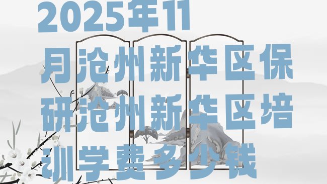 沧州新华区保研培训机构