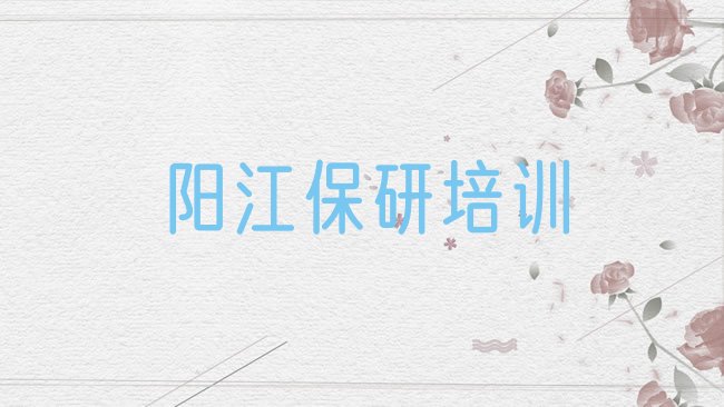 2025年11月阳江阳东区的保研课程辅导机构