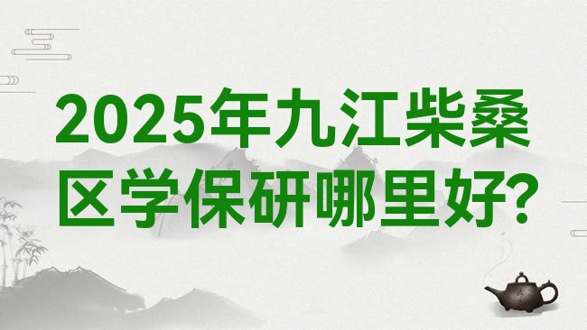 十大2025年九江柴桑区学保研哪里好?排行榜