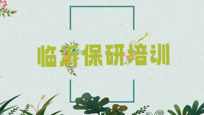 临沂河东区保研培训机构